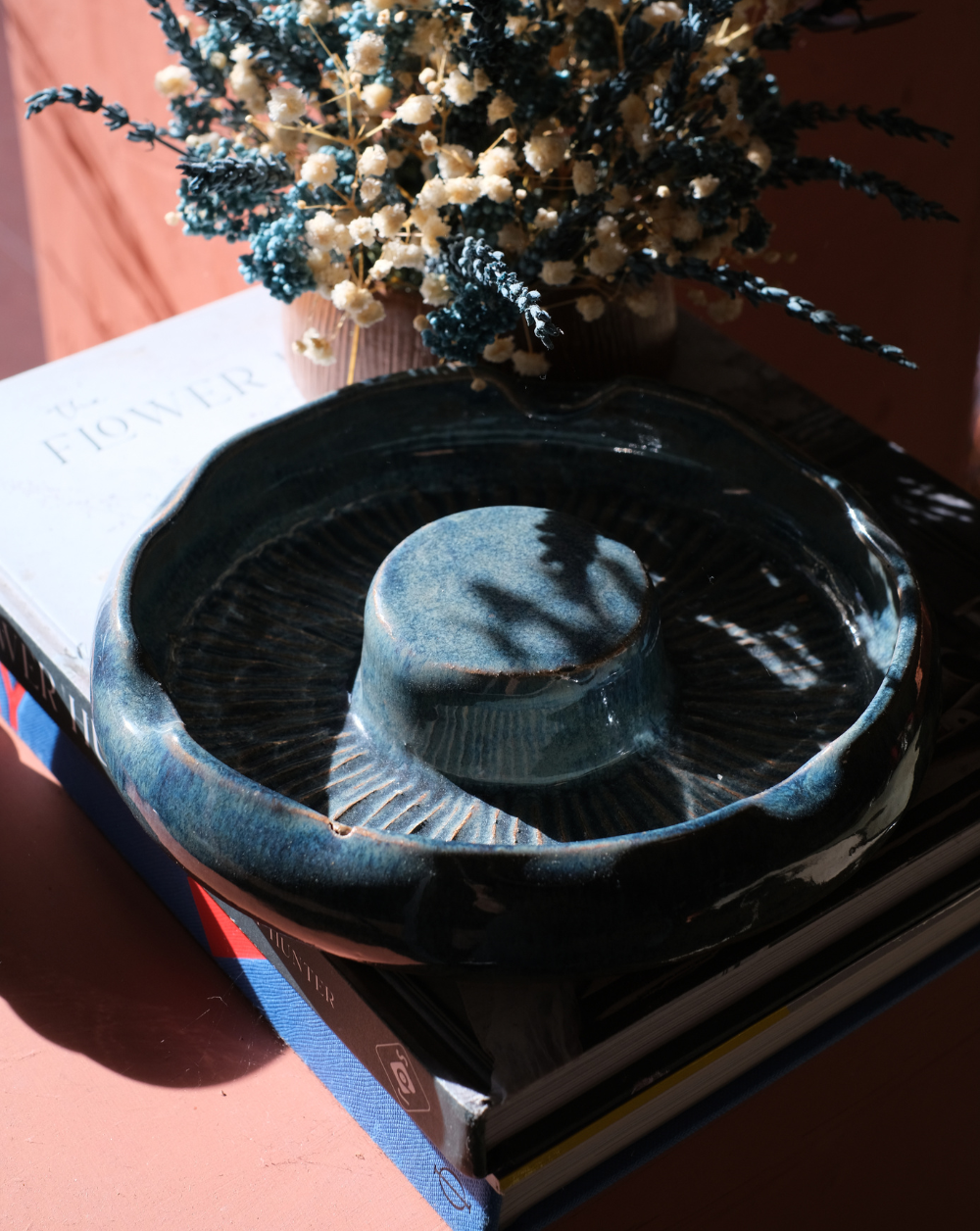 Fungi Ashtray XL Azul Metálico