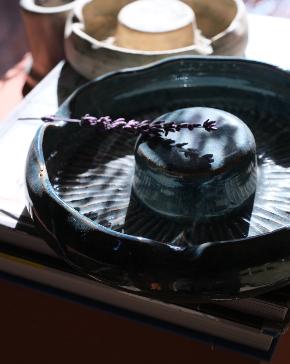 Fungi Ashtray XL Azul Metálico