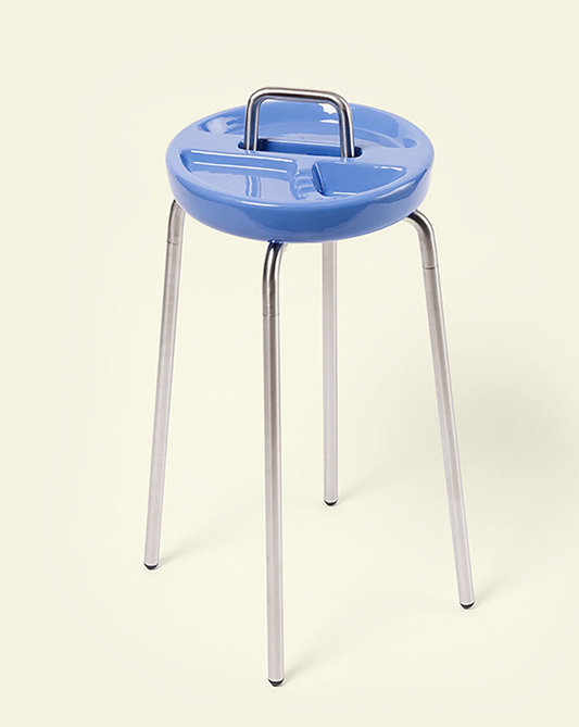 Side Table Ashtray (Color: Azul claro)
